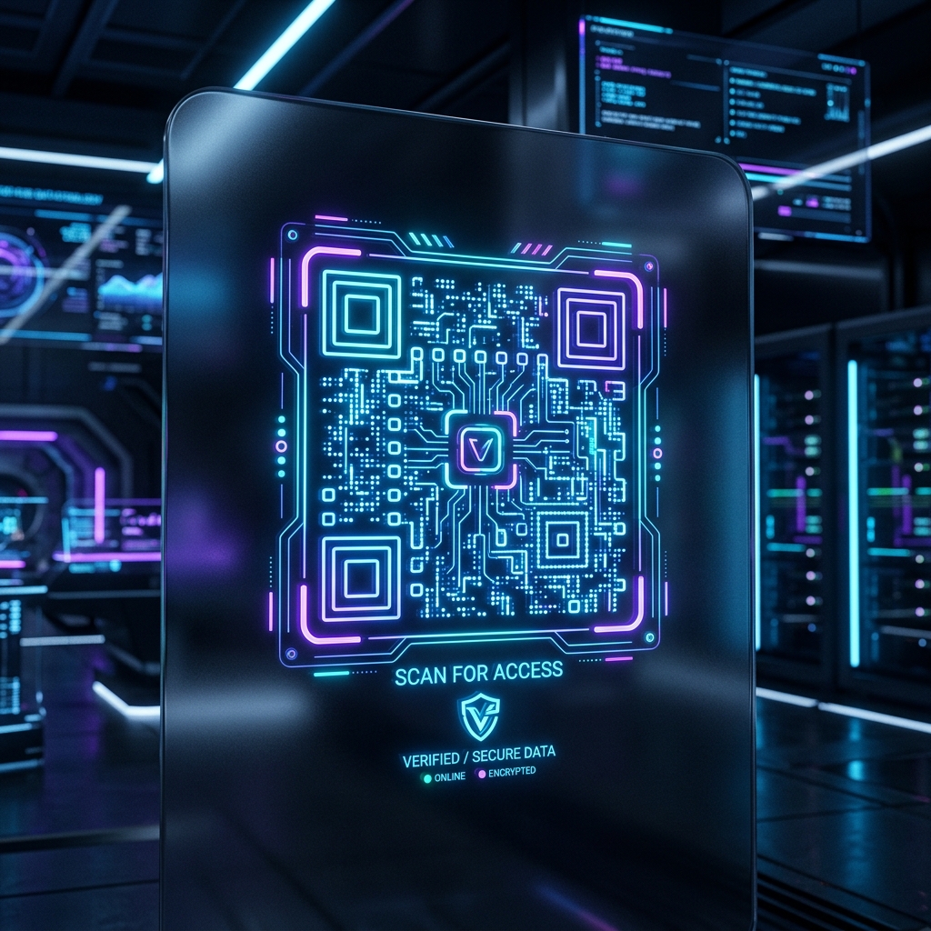 Futuristic QR Mockup